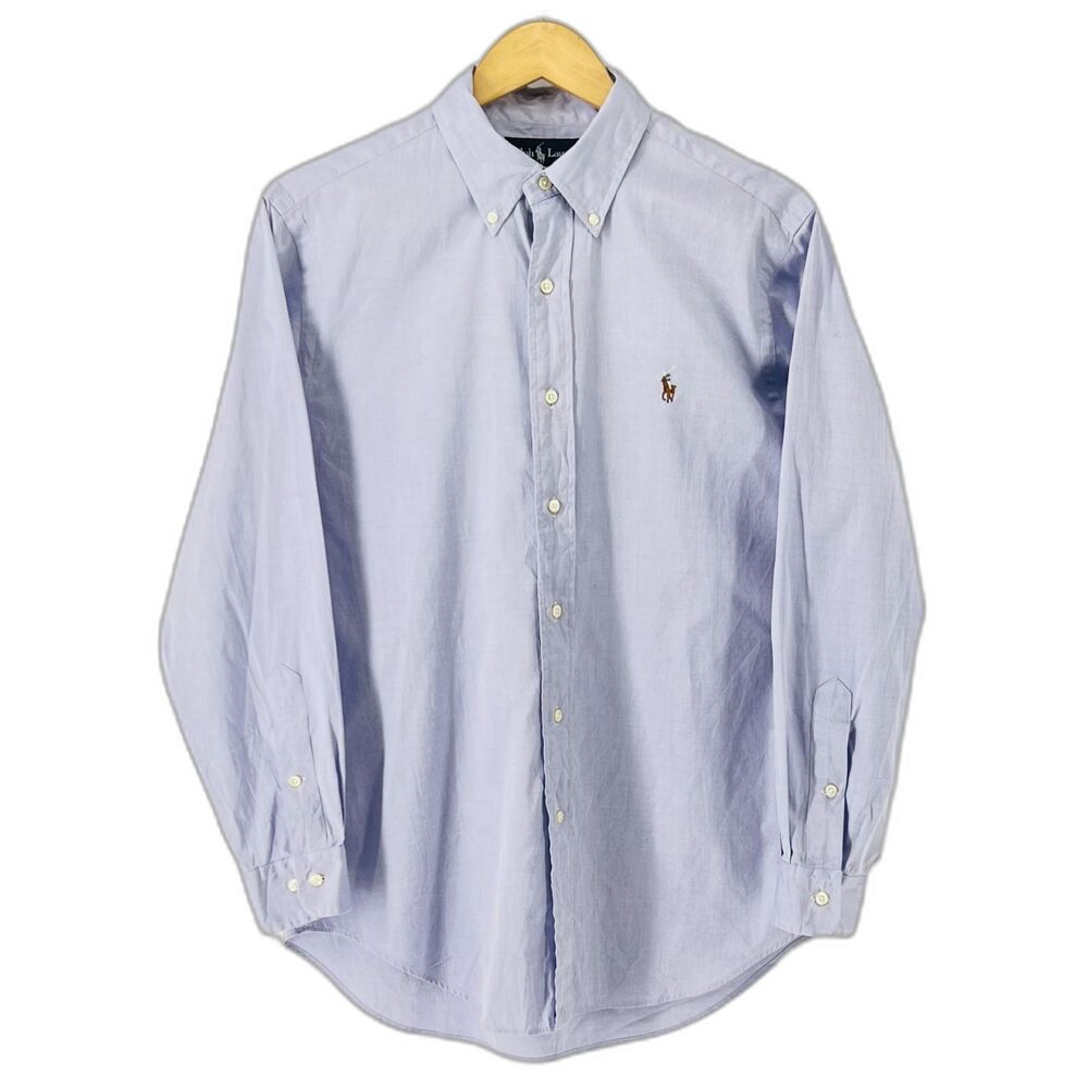 Ralph Lauren Mens 15.5 32/33 L Classic Fit Light Lilac Oxford Button Down Shirt